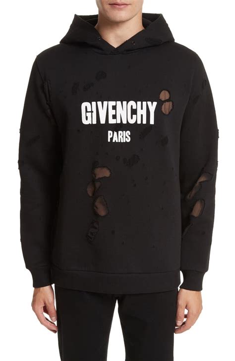 givenchy distressed hoodie|givenchy distressed graphic print hoodie.